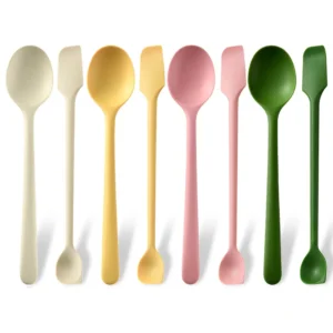 Mini Heat-Resistant Silicone Spoons Set | Non-Stick Jam & Sauce Mixing Spoons