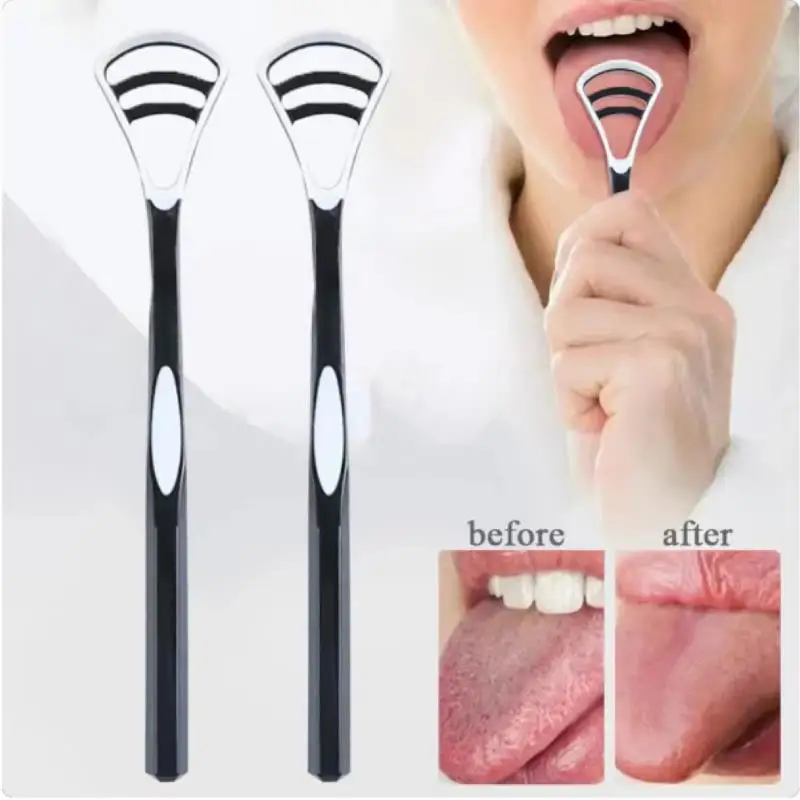 Dual-Action Silicone Tongue Scraper | 2-in-1 Oral Cleaner Brush for Fresh Breath - Image 2