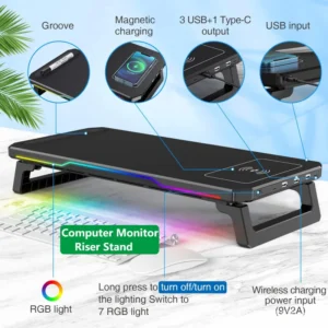 Aura-Dock Folding Monitor Power Riser