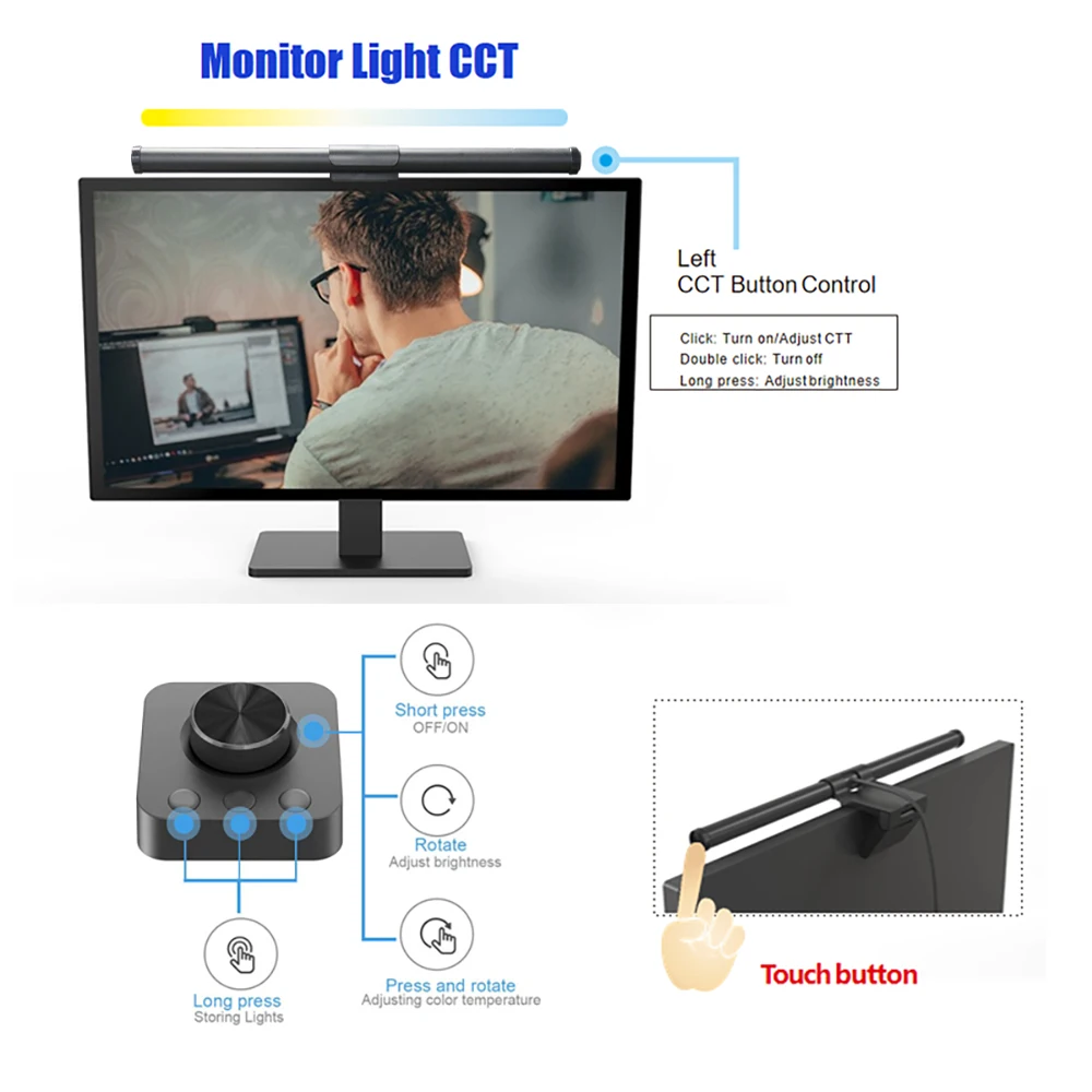 Wireless Dial Smart Monitor Screen Bar - Image 6
