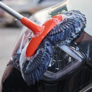 Double-Head Telescopic Car Wash Mop | 360° Rotating Non-Scratch Cleaning Brush