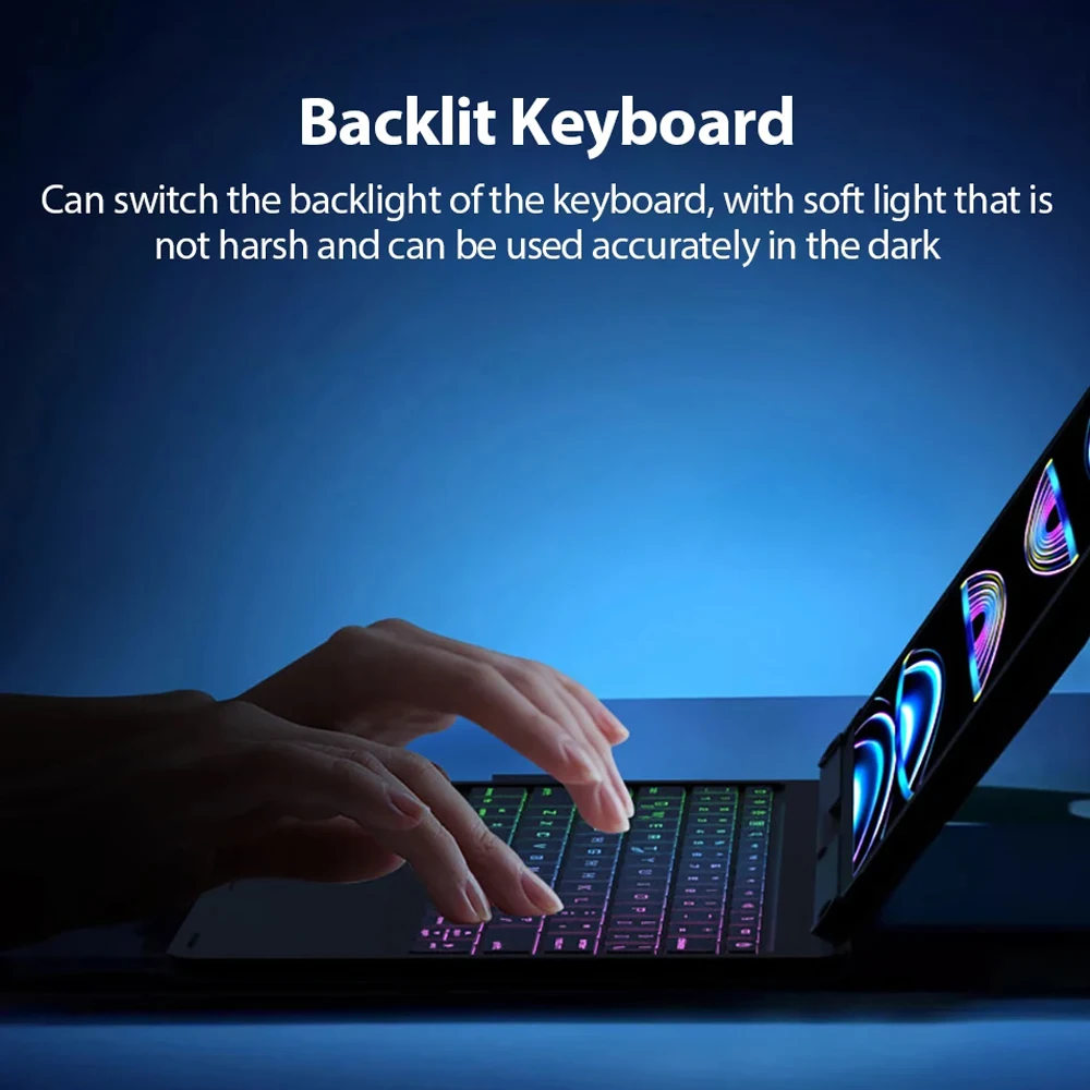 Magnetic Magic Keyboard Case for iPad | Smart Trackpad Folio Cover - Image 3