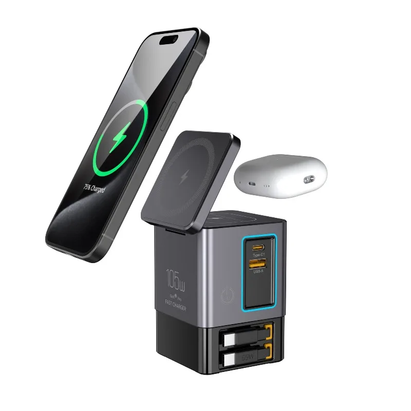 Halo-Sync 105W Dual-Retractable Desk Power Hub - Image 6