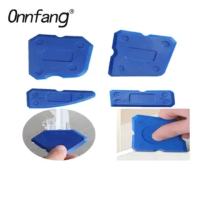 4Pcs Silicone Sealant Scraper Kit | Caulking Grout Remover & Finishing Tool Set